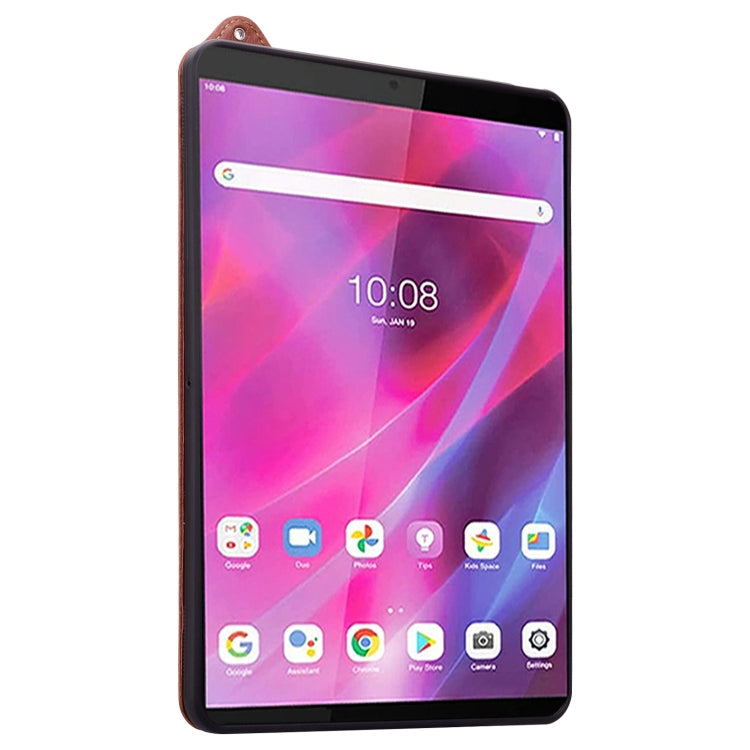 For Lenovo Tab M8 HD / FHD TPU Leather Back Tablet Case with Wristband