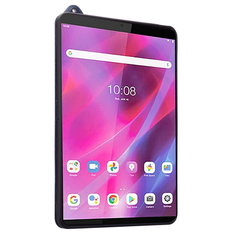 For Lenovo Tab M8 HD / FHD TPU Leather Back Tablet Case with Wristband