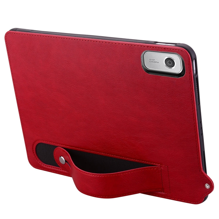 For Lenovo Tab M9 TPU Leather Back Tablet Case with Wristband