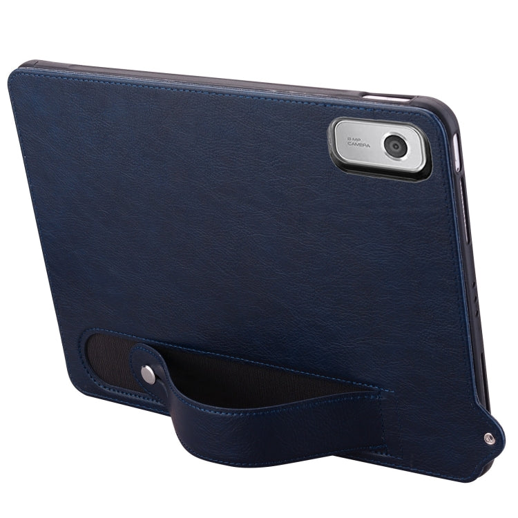 For Lenovo Tab M9 TPU Leather Back Tablet Case with Wristband