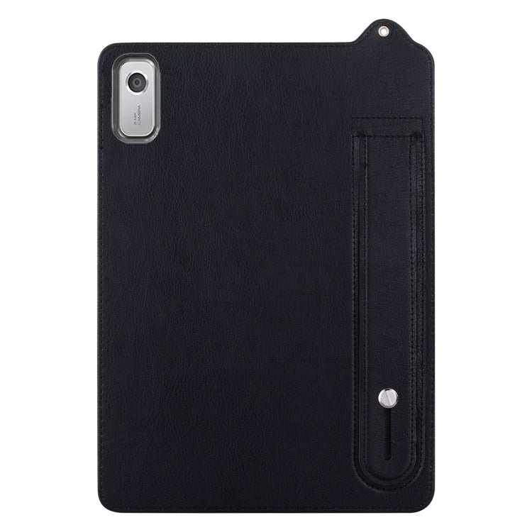 For Lenovo Tab M9 TPU Leather Back Tablet Case with Wristband