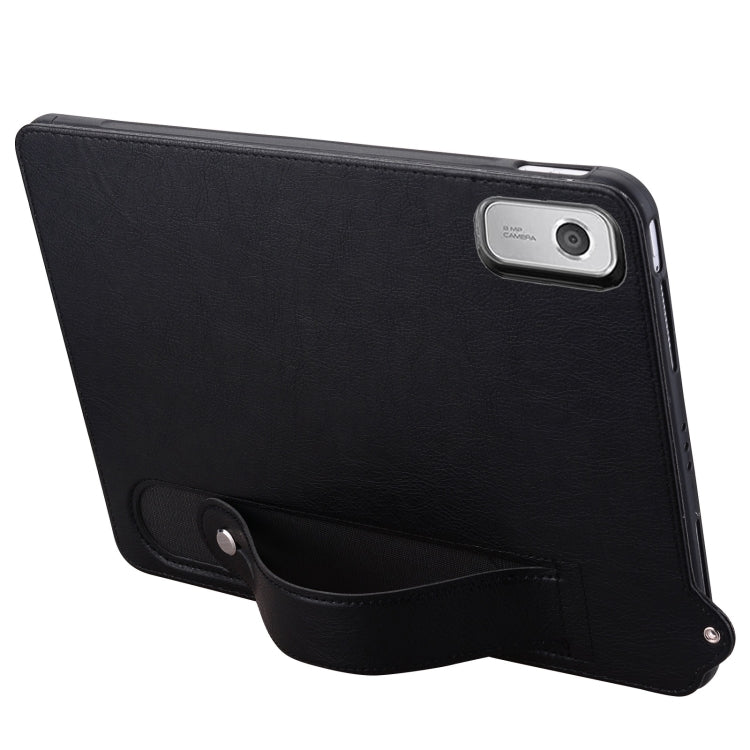 For Lenovo Tab M9 TPU Leather Back Tablet Case with Wristband