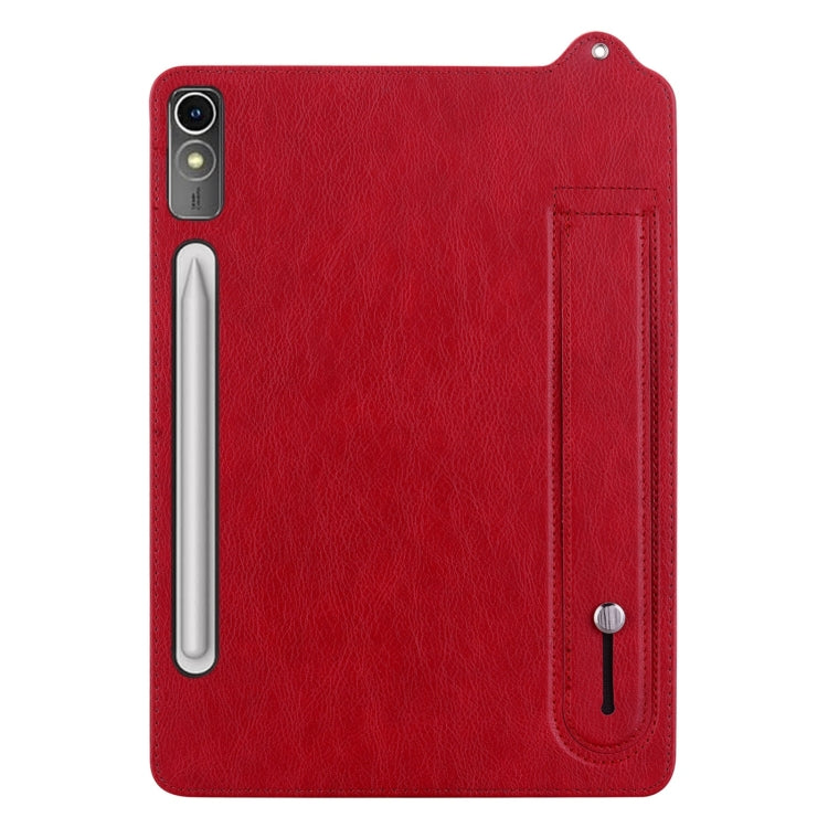 For Lenovo Tab P12 2023 TPU Leather Back Tablet Case with Wristband