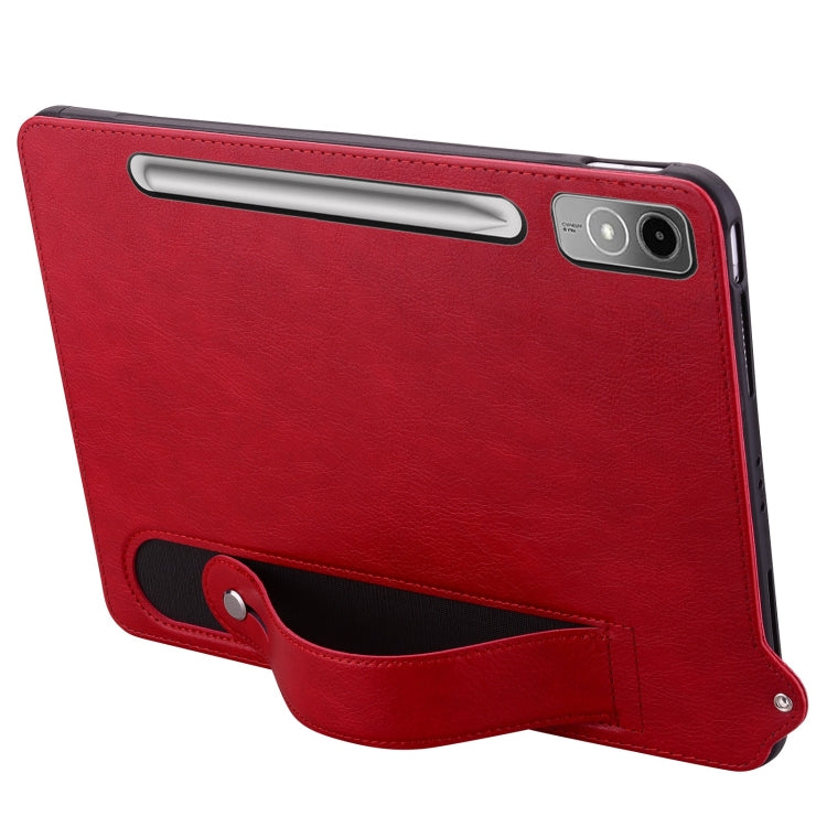 For Lenovo Tab P12 2023 TPU Leather Back Tablet Case with Wristband