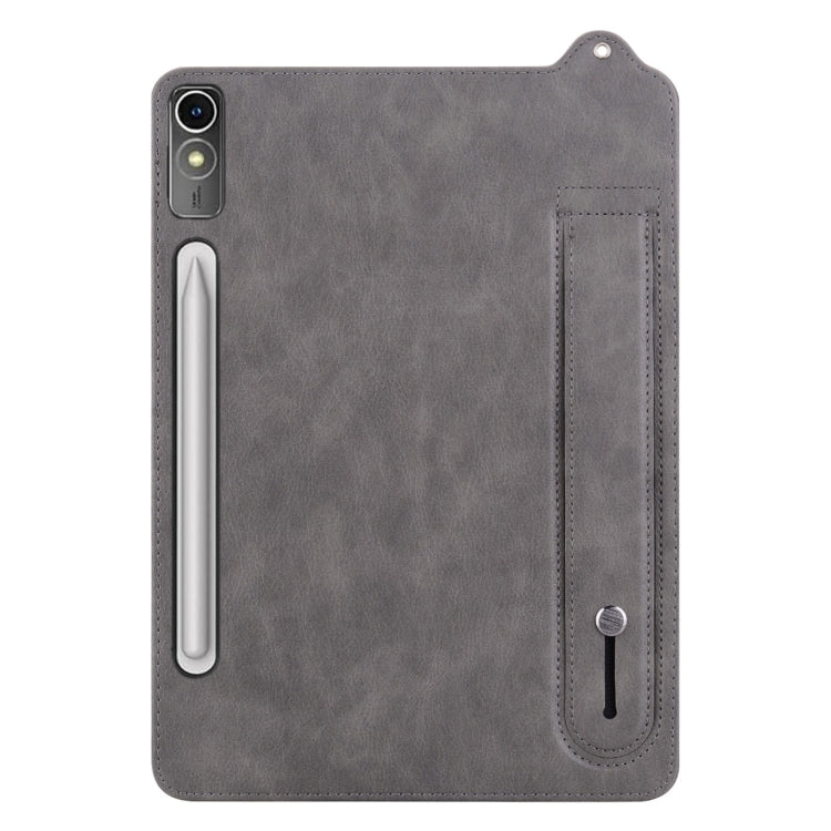 For Lenovo Tab P12 2023 TPU Leather Back Tablet Case with Wristband