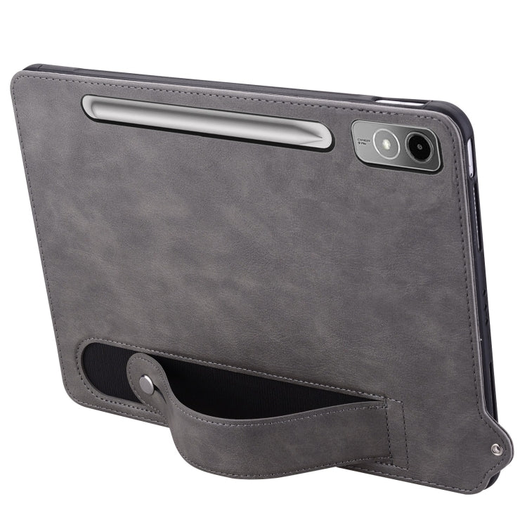 For Lenovo Tab P12 2023 TPU Leather Back Tablet Case with Wristband