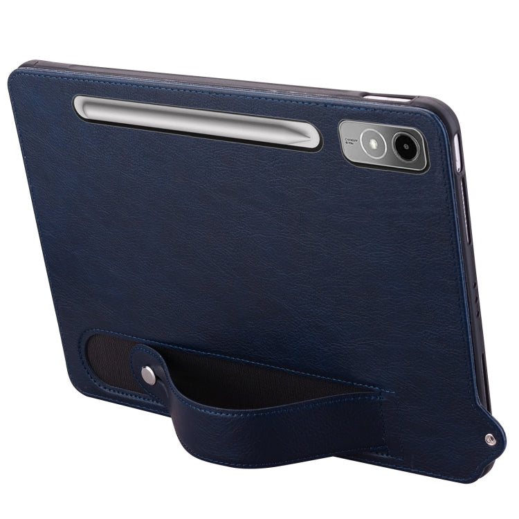 For Lenovo Tab P12 2023 TPU Leather Back Tablet Case with Wristband