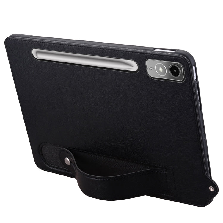 For Lenovo Tab P12 2023 TPU Leather Back Tablet Case with Wristband