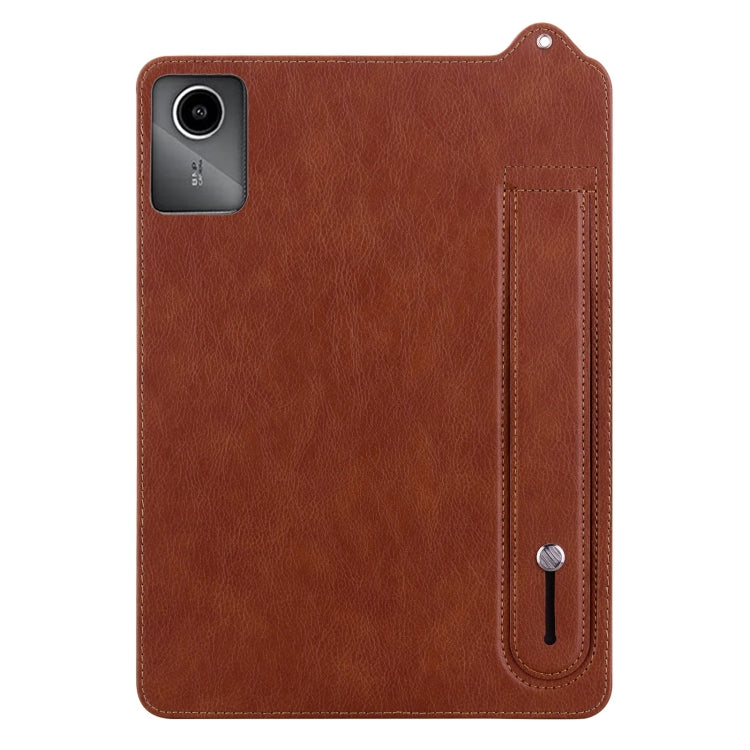 For Lenovo Tab M11 / Xiaoxin Pad 2024 TPU Leather Back Tablet Case with Wristband