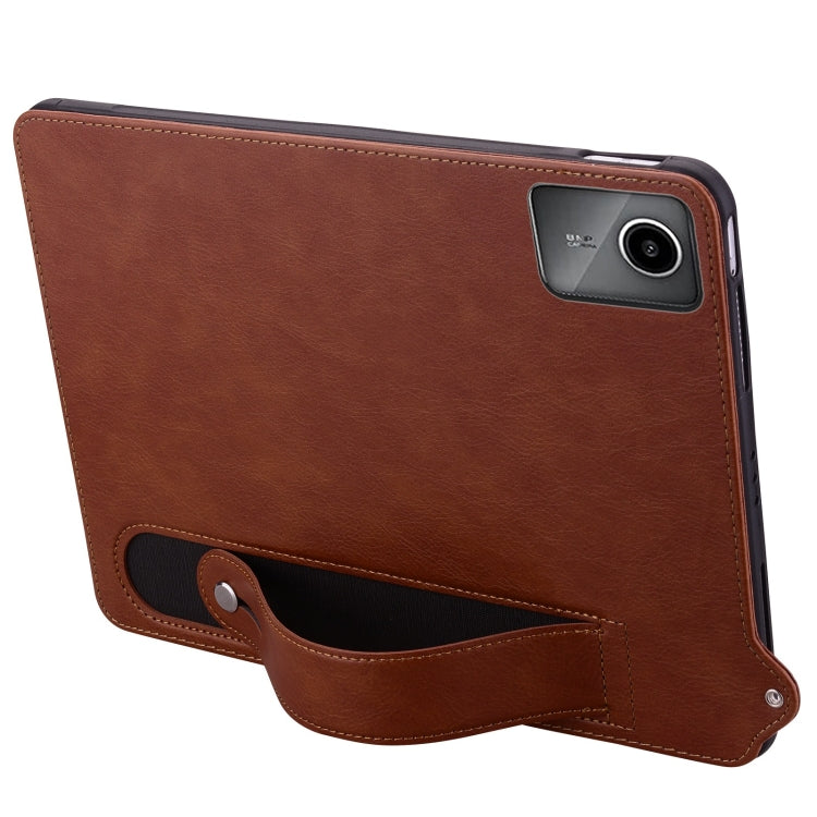 For Lenovo Tab M11 / Xiaoxin Pad 2024 TPU Leather Back Tablet Case with Wristband