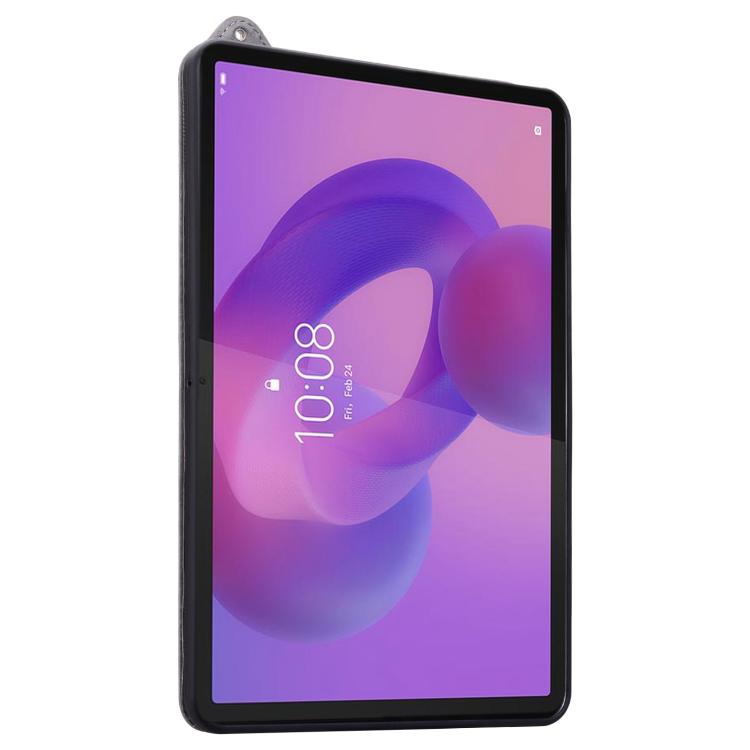 For Lenovo Tab K10C / E10C TPU Leather Back Tablet Case with Wristband
