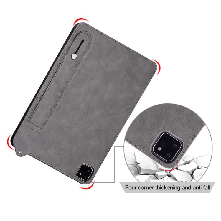 For Lenovo Tab K10C / E10C TPU Leather Back Tablet Case with Wristband