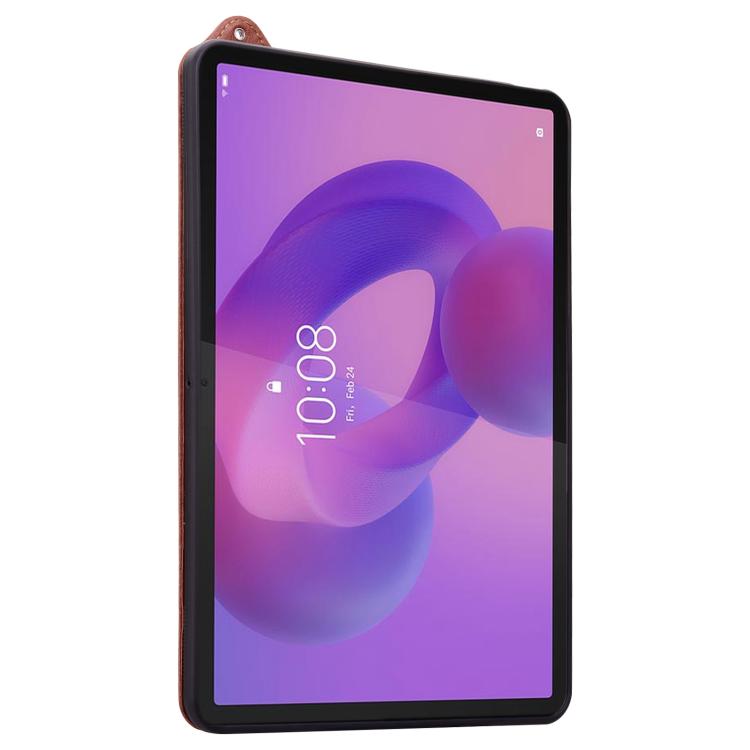 For Lenovo Tab K10C / E10C TPU Leather Back Tablet Case with Wristband