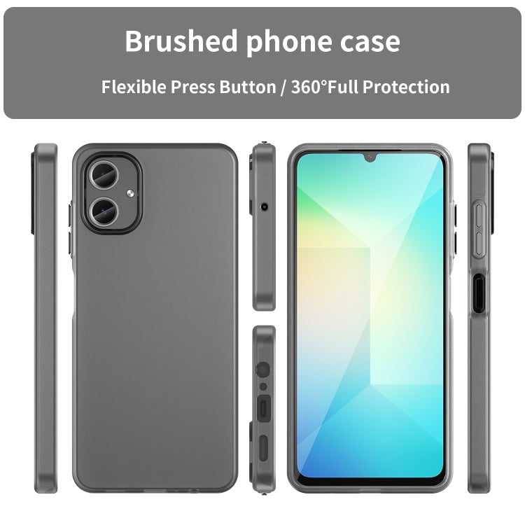 For Samsung Galaxy A06 4G Frosted Translucent TPU Hybrid PC Full Coverage Phone Case
