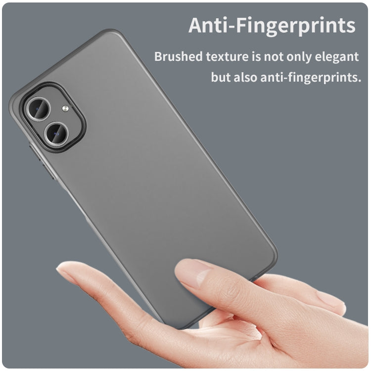 For Samsung Galaxy A06 4G Frosted Translucent TPU Hybrid PC Full Coverage Phone Case