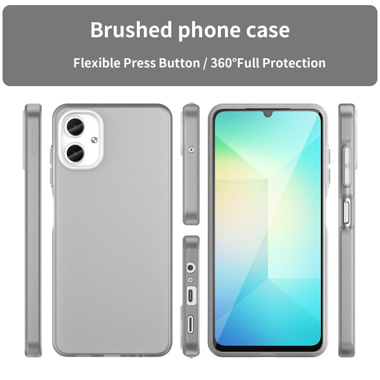 For Samsung Galaxy A06 4G Frosted Translucent TPU Hybrid PC Full Coverage Phone Case