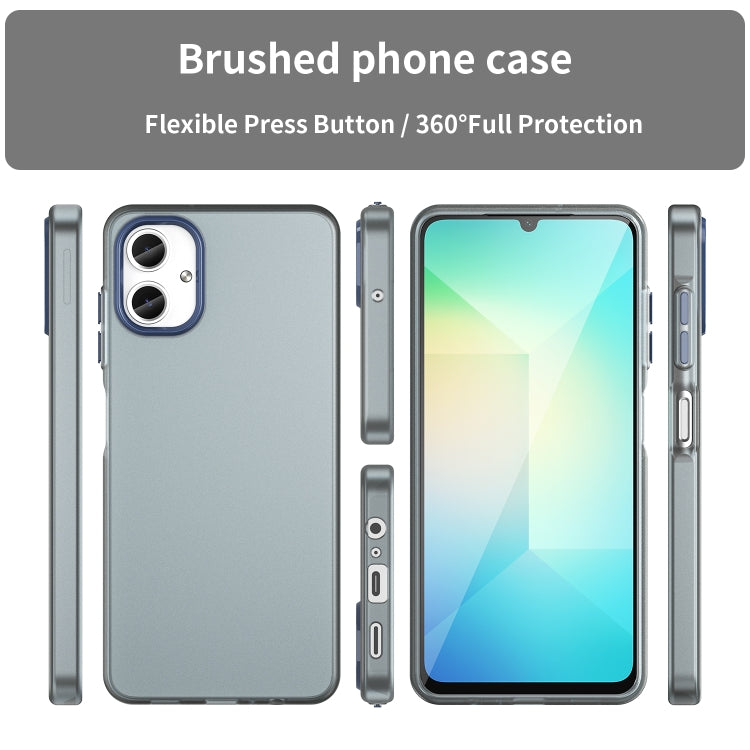 For Samsung Galaxy A06 4G Frosted Translucent TPU Hybrid PC Full Coverage Phone Case