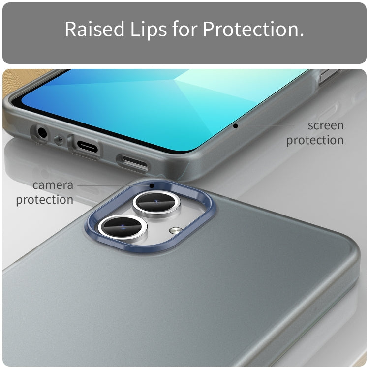 For Samsung Galaxy A06 4G Frosted Translucent TPU Hybrid PC Full Coverage Phone Case