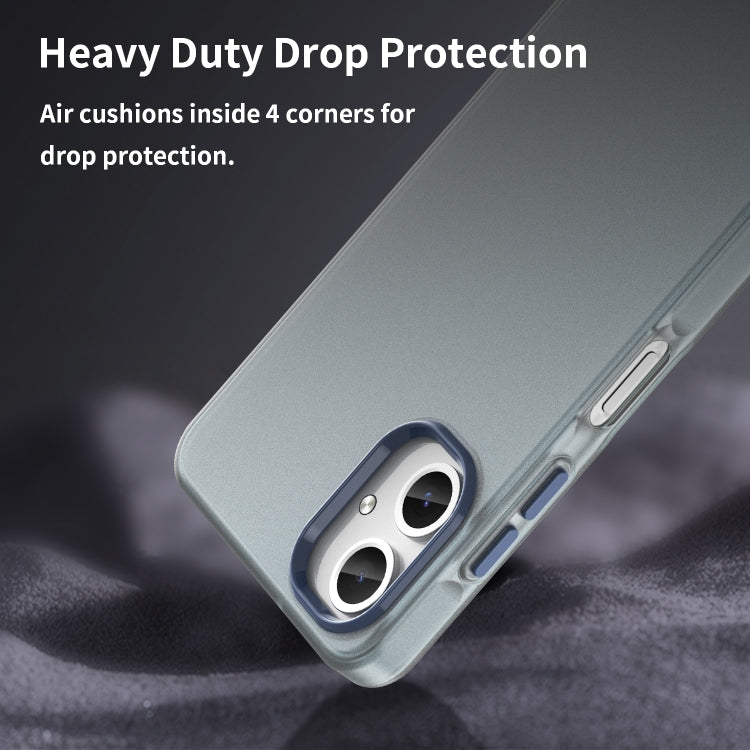 For Samsung Galaxy A06 4G Frosted Translucent TPU Hybrid PC Full Coverage Phone Case