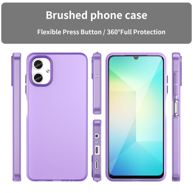For Samsung Galaxy A06 4G Frosted Translucent TPU Hybrid PC Full Coverage Phone Case