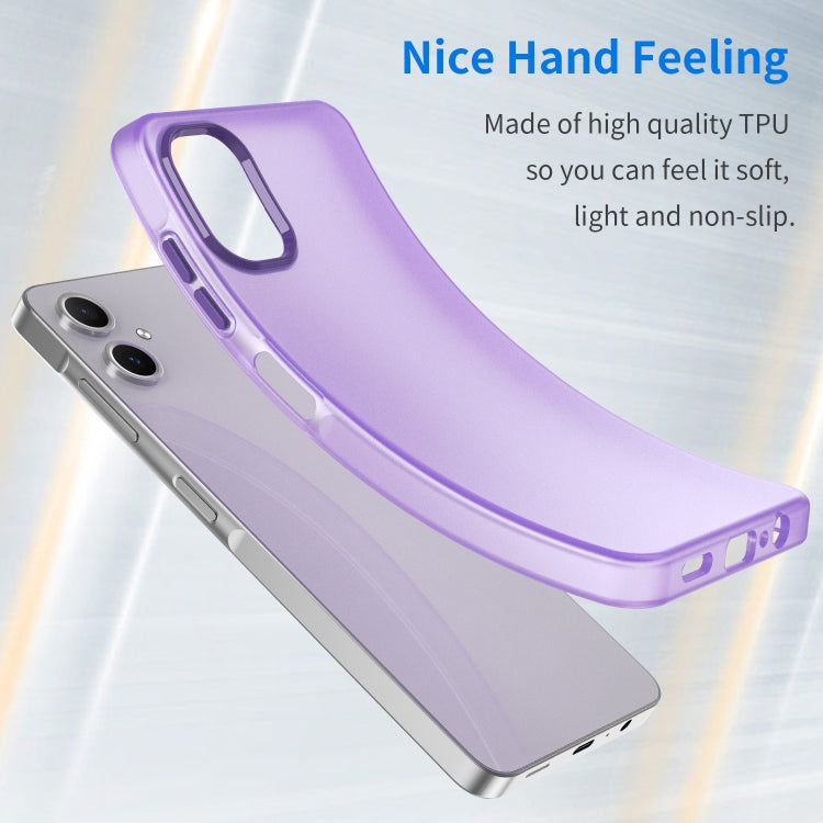 For Samsung Galaxy A06 4G Frosted Translucent TPU Hybrid PC Full Coverage Phone Case