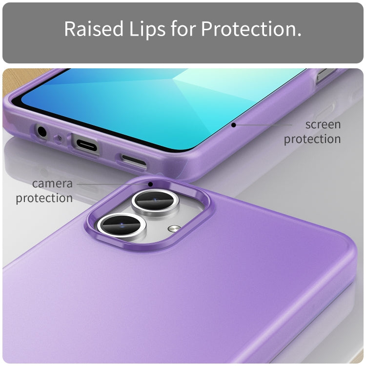 For Samsung Galaxy A06 4G Frosted Translucent TPU Hybrid PC Full Coverage Phone Case