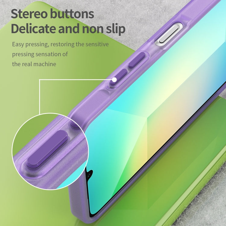 For Samsung Galaxy A06 4G Frosted Translucent TPU Hybrid PC Full Coverage Phone Case