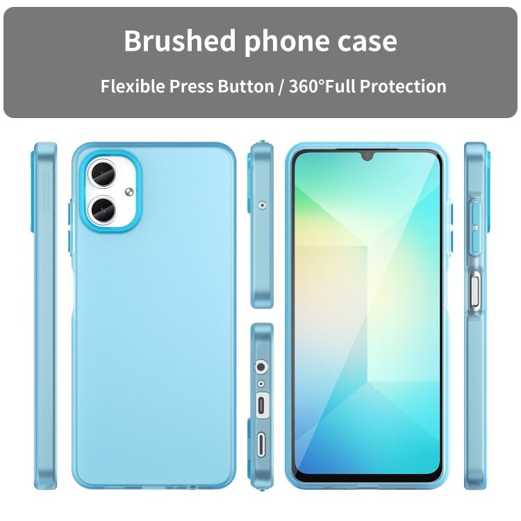 For Samsung Galaxy A06 4G Frosted Translucent TPU Hybrid PC Full Coverage Phone Case