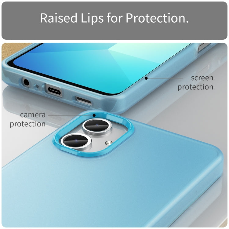 For Samsung Galaxy A06 4G Frosted Translucent TPU Hybrid PC Full Coverage Phone Case