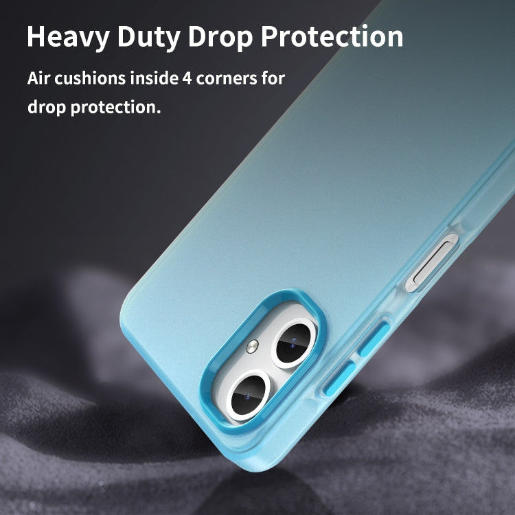 For Samsung Galaxy A06 4G Frosted Translucent TPU Hybrid PC Full Coverage Phone Case