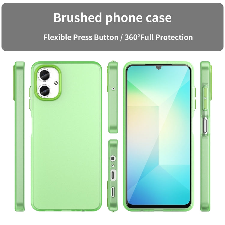 For Samsung Galaxy A06 4G Frosted Translucent TPU Hybrid PC Full Coverage Phone Case