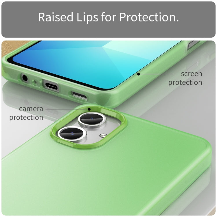 For Samsung Galaxy A06 4G Frosted Translucent TPU Hybrid PC Full Coverage Phone Case