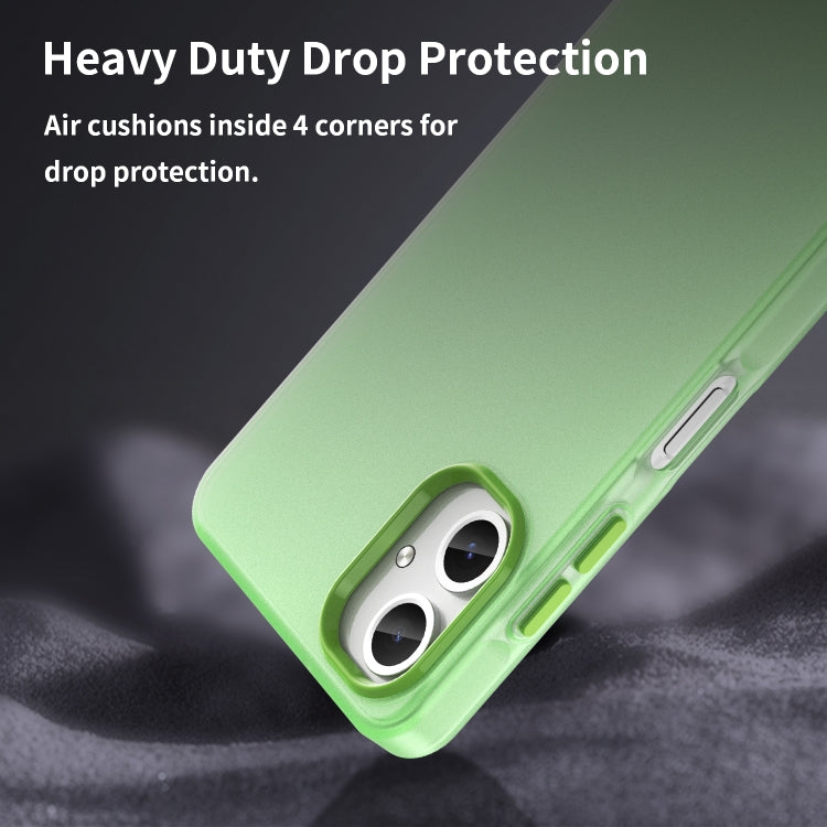 For Samsung Galaxy A06 4G Frosted Translucent TPU Hybrid PC Full Coverage Phone Case