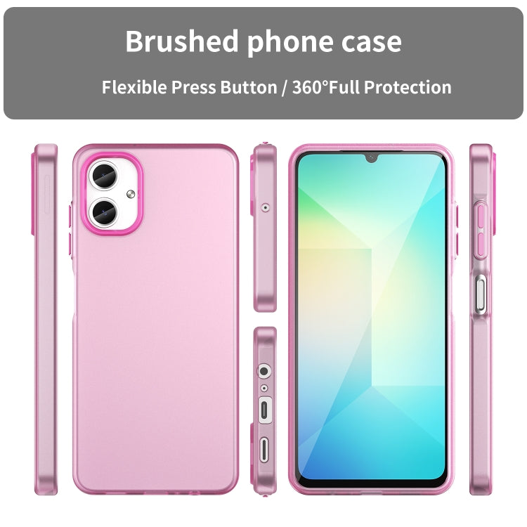 For Samsung Galaxy A06 4G Frosted Translucent TPU Hybrid PC Full Coverage Phone Case