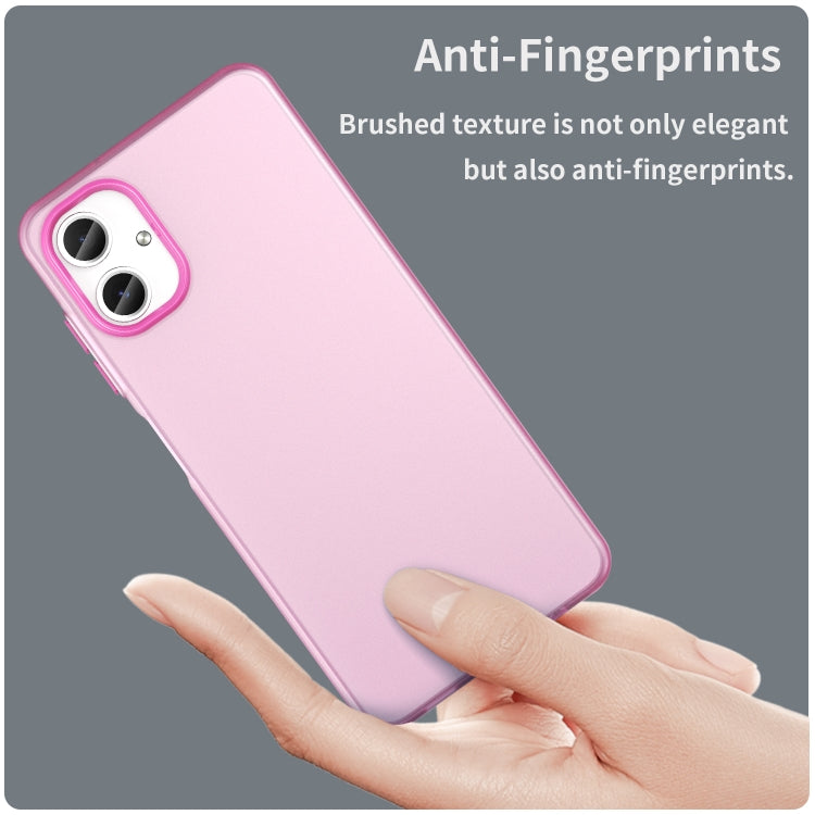 For Samsung Galaxy A06 4G Frosted Translucent TPU Hybrid PC Full Coverage Phone Case