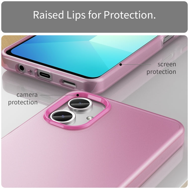 For Samsung Galaxy A06 4G Frosted Translucent TPU Hybrid PC Full Coverage Phone Case
