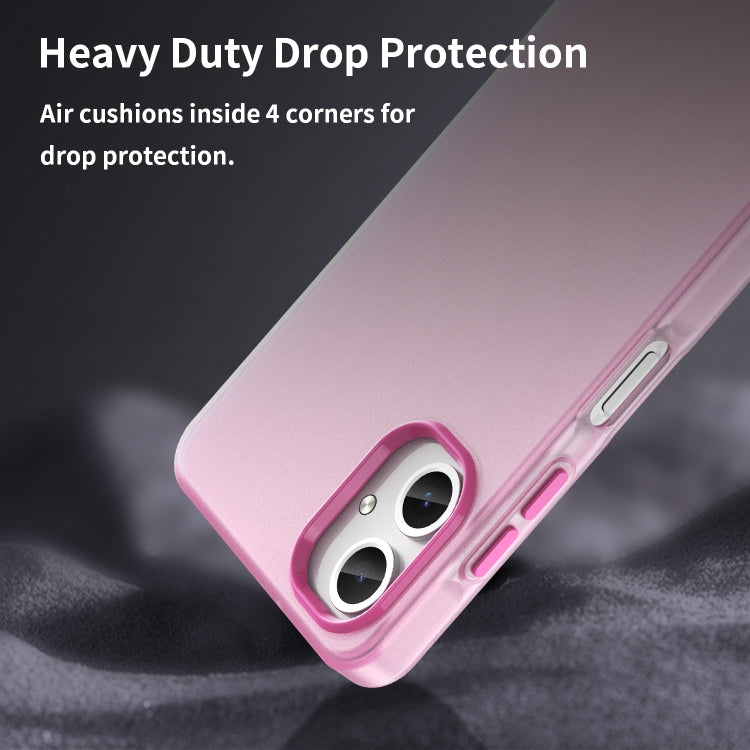 For Samsung Galaxy A06 4G Frosted Translucent TPU Hybrid PC Full Coverage Phone Case