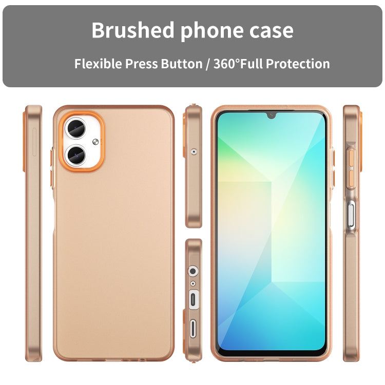 For Samsung Galaxy A06 4G Frosted Translucent TPU Hybrid PC Full Coverage Phone Case