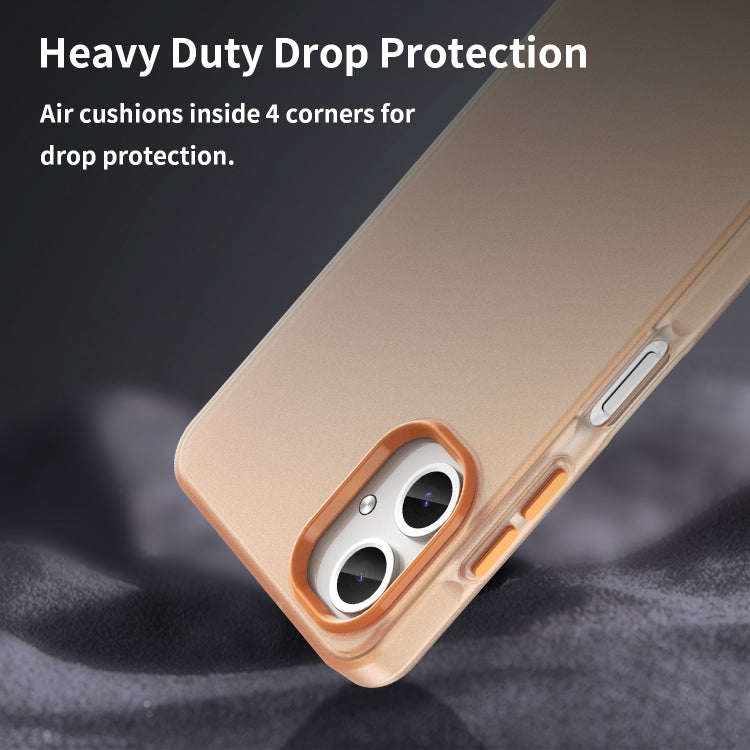 For Samsung Galaxy A06 4G Frosted Translucent TPU Hybrid PC Full Coverage Phone Case