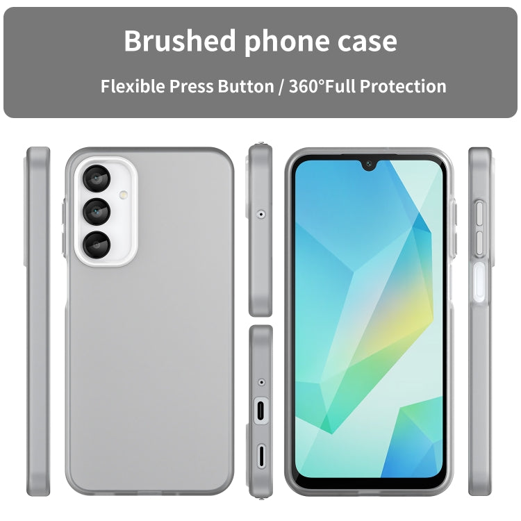 For Samsung Galaxy A16 4G Frosted Translucent TPU Hybrid PC Full Coverage Phone Case