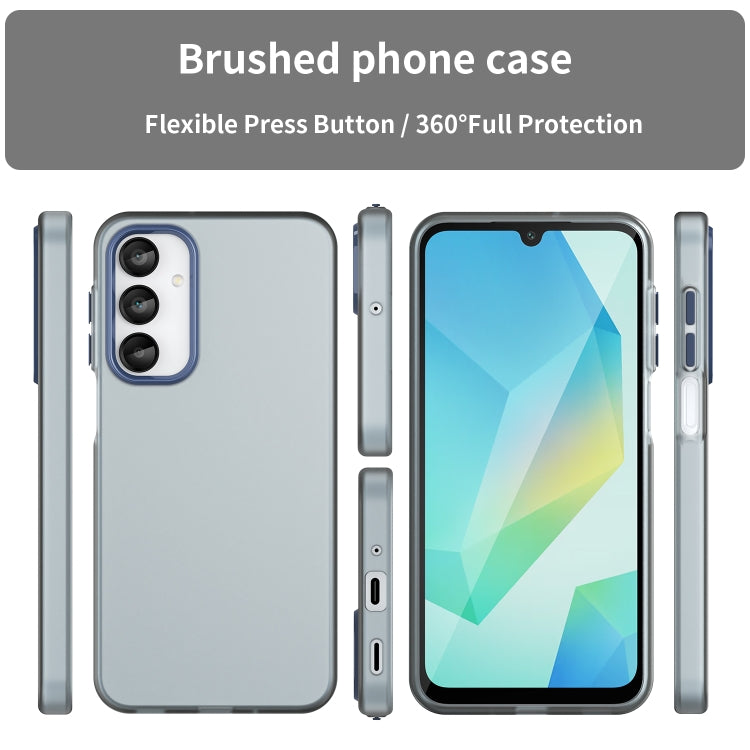 For Samsung Galaxy A16 4G Frosted Translucent TPU Hybrid PC Full Coverage Phone Case