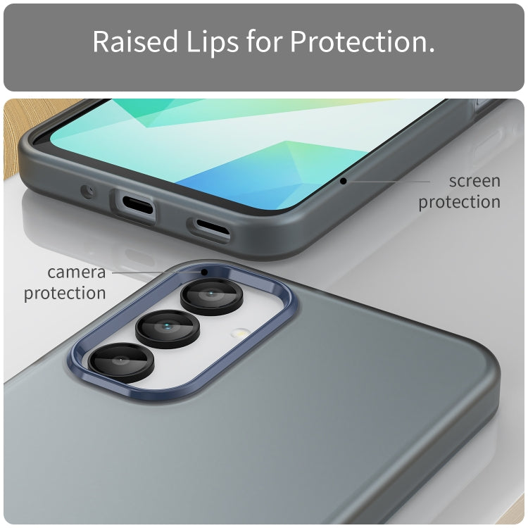 For Samsung Galaxy A16 4G Frosted Translucent TPU Hybrid PC Full Coverage Phone Case
