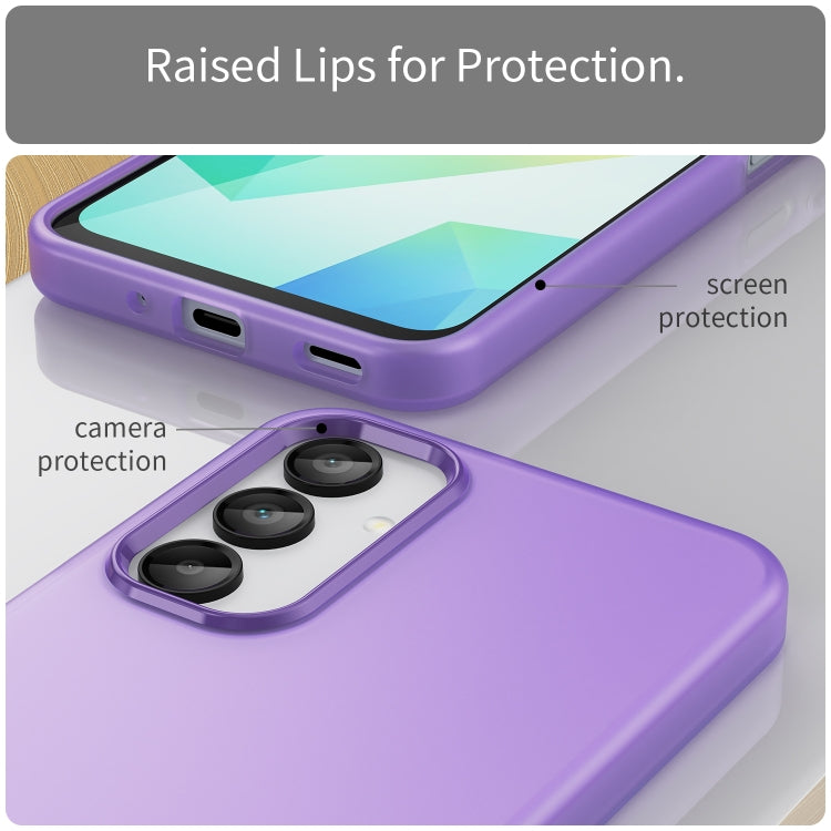 For Samsung Galaxy A16 4G Frosted Translucent TPU Hybrid PC Full Coverage Phone Case