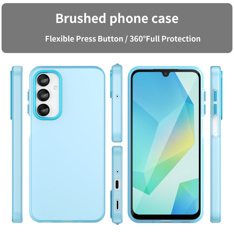 For Samsung Galaxy A16 4G Frosted Translucent TPU Hybrid PC Full Coverage Phone Case
