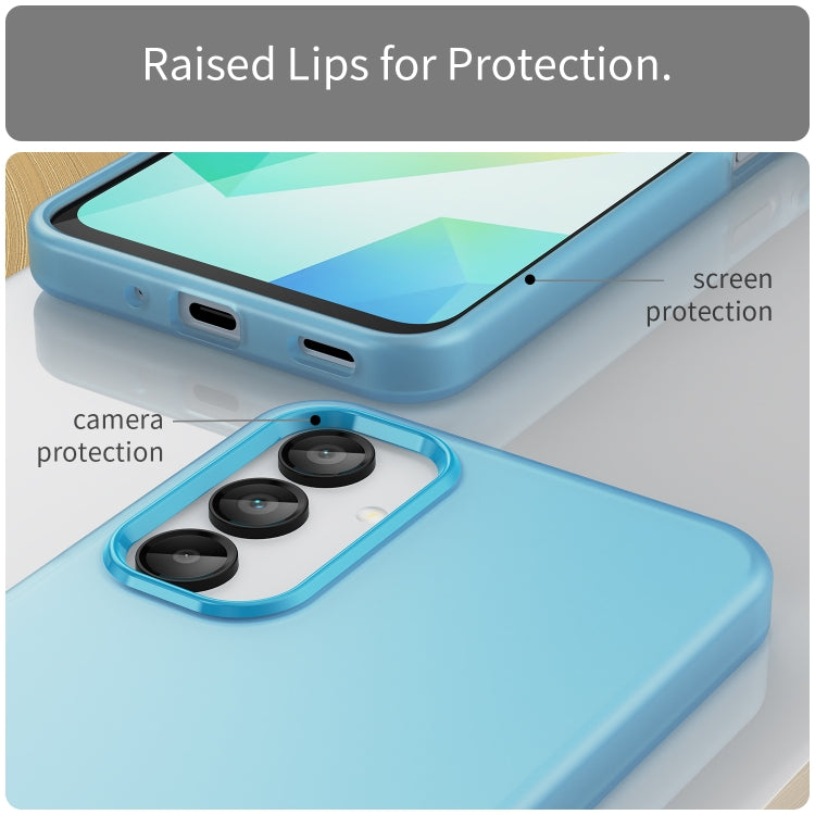 For Samsung Galaxy A16 4G Frosted Translucent TPU Hybrid PC Full Coverage Phone Case
