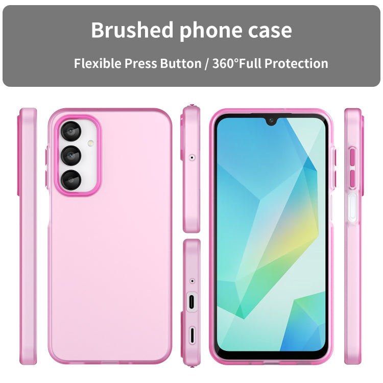 For Samsung Galaxy A16 4G Frosted Translucent TPU Hybrid PC Full Coverage Phone Case