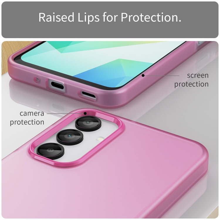 For Samsung Galaxy A16 4G Frosted Translucent TPU Hybrid PC Full Coverage Phone Case