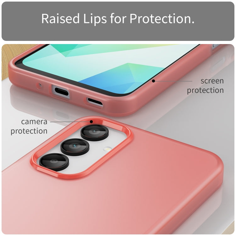 For Samsung Galaxy A16 4G Frosted Translucent TPU Hybrid PC Full Coverage Phone Case