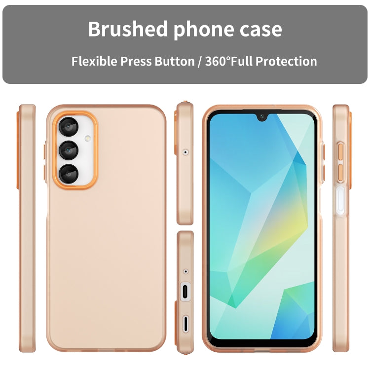 For Samsung Galaxy A16 4G Frosted Translucent TPU Hybrid PC Full Coverage Phone Case