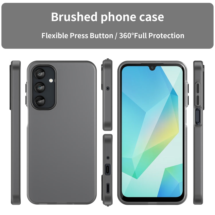 For Samsung Galaxy A16 5G Frosted Translucent TPU Hybrid PC Full Coverage Phone Case
